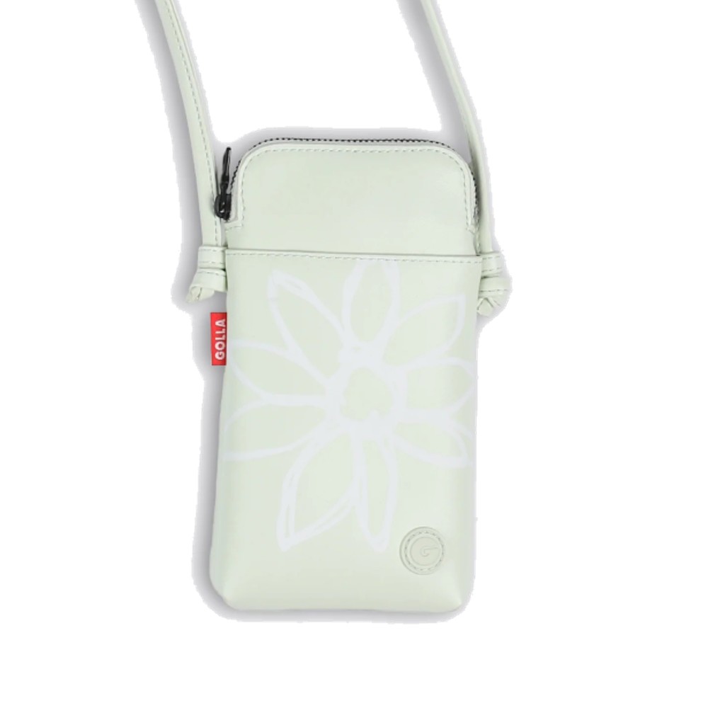 Golla Mini Phone Bag (Mint Flower)