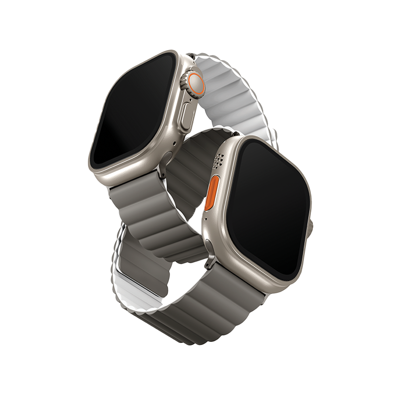 Uniq Revix Reversible Strap for Apple Watch 49/45/44mm (Ash Grey / Dove White)