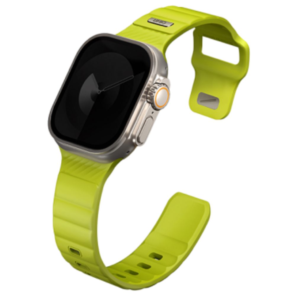 UNIQ STRIDE FKM RUBBER APPLE WATCH STRAP 49/45/44/42MM - LIME GREEN (LIME GREEN)