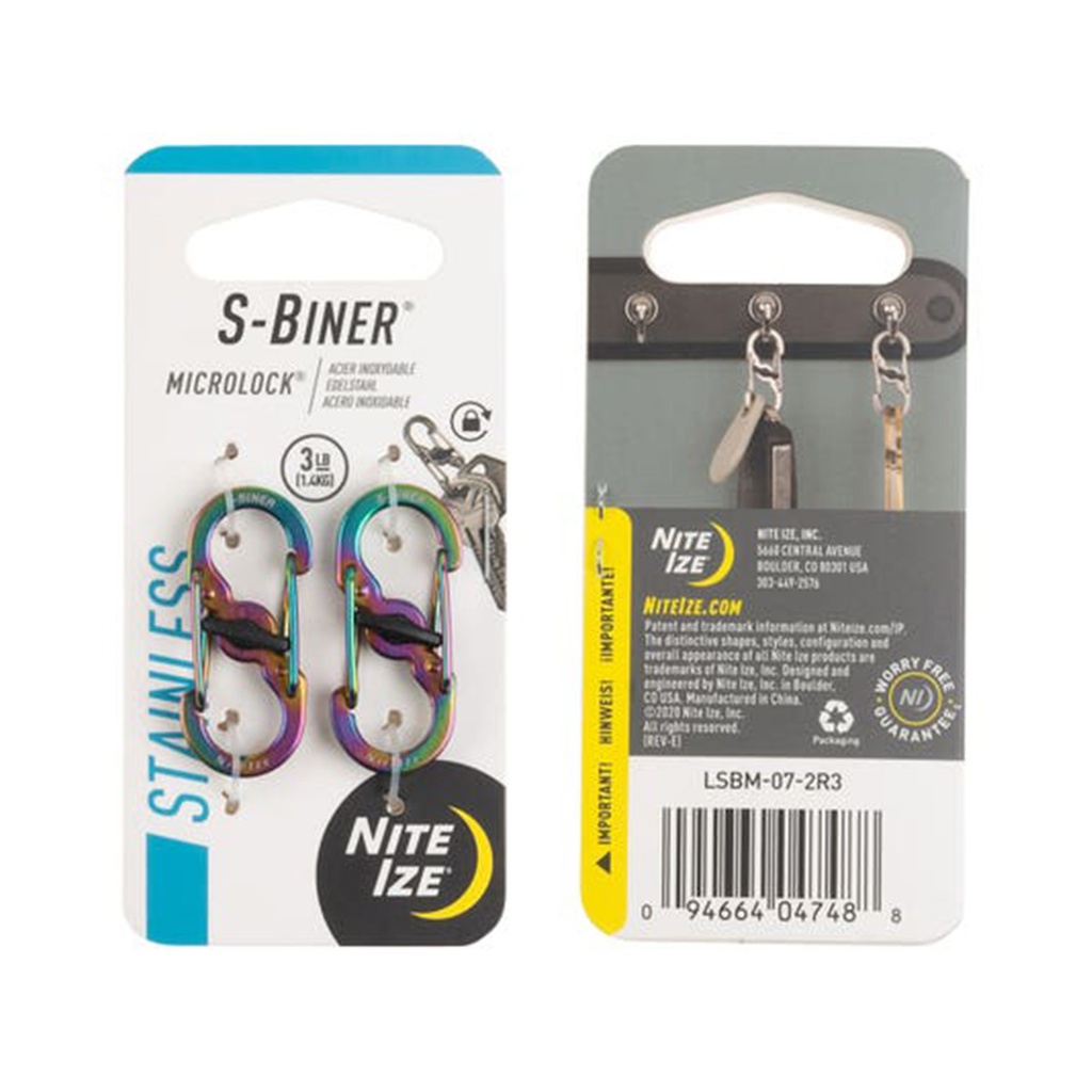 NiteIze S-Biner MicroLock Keychain (Spectrum)