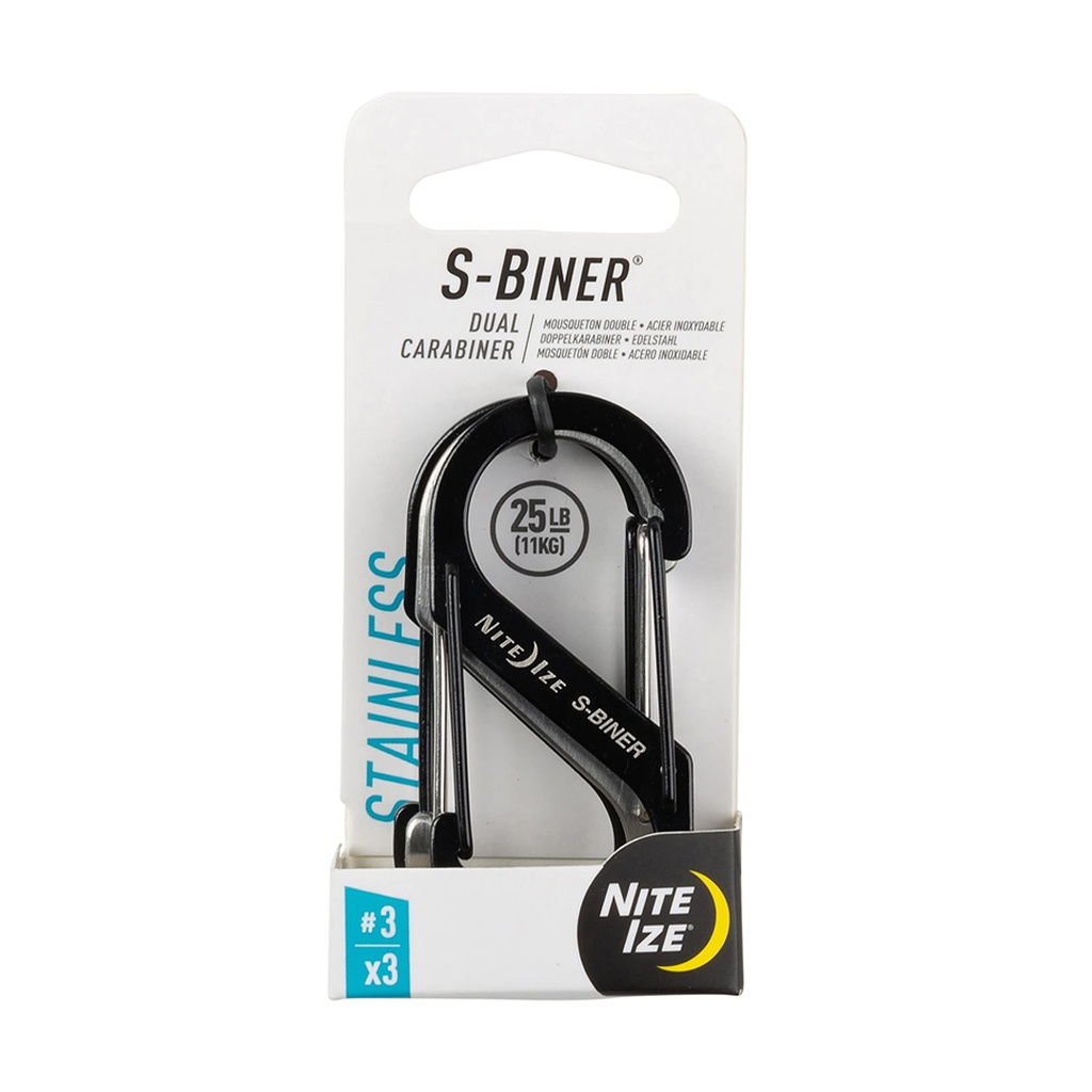 NiteIze S-Biner Stainless Steel #3, Dual Carabiner