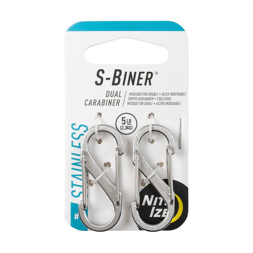 NiteIze S-Biner Dual Carabiner Stainless-Steel 2-Pack