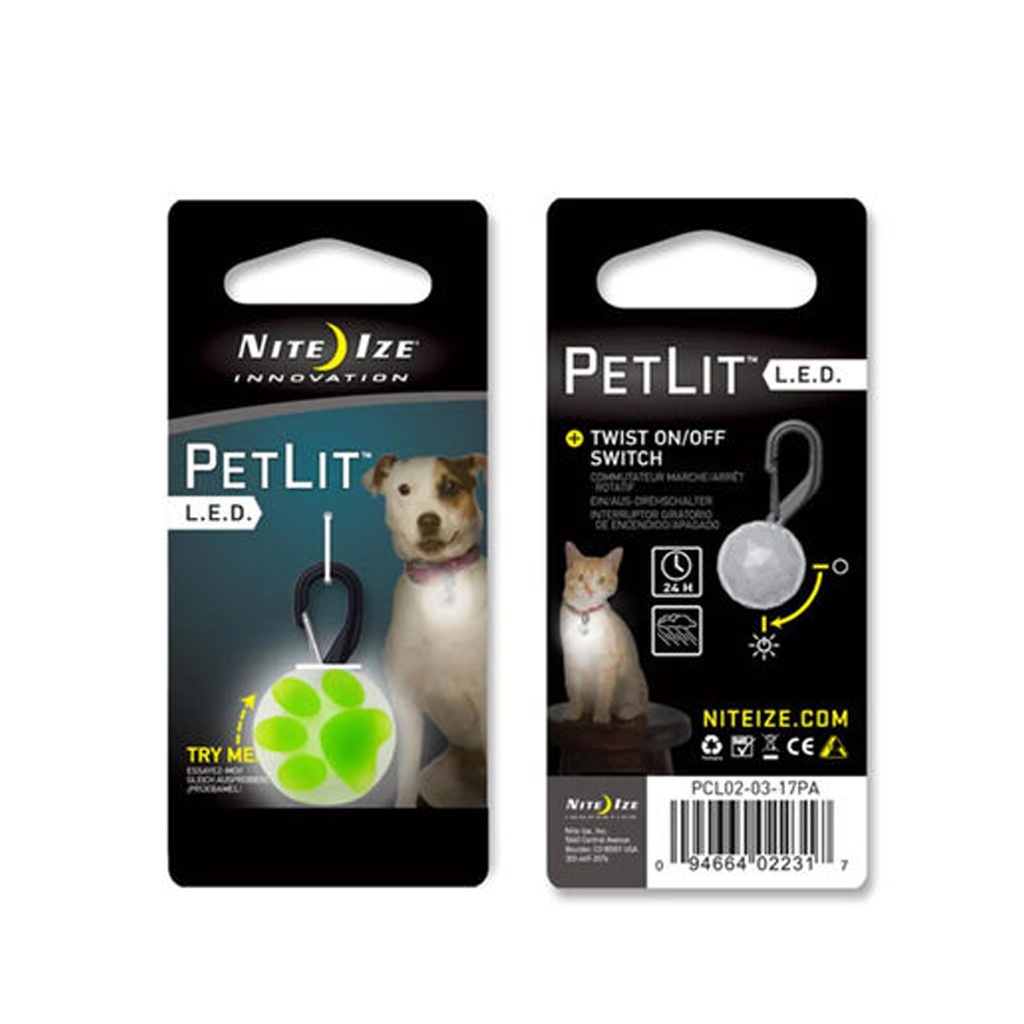 NiteIze PetLit Collar Light (Lime Jewel)