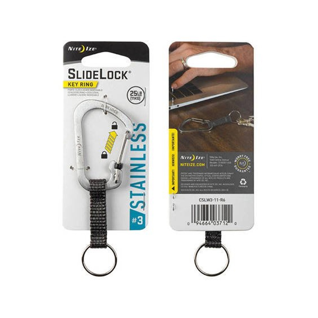 NiteIze SlideLock Key Ring #3 (Stainless)