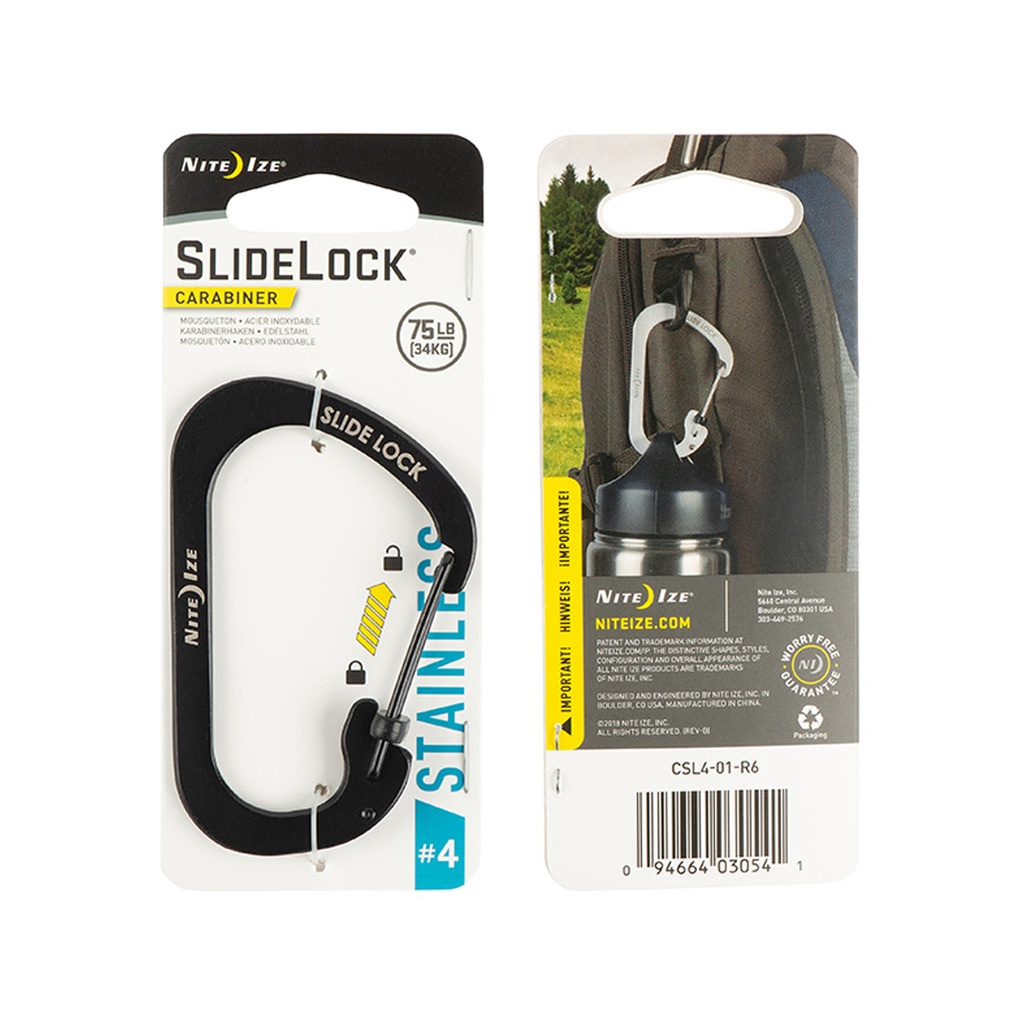 NiteIze SlideLock Carabiner #4 (Black)