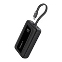 Anker Zolo Power Bank (20K, 30W, Built-In USB-C Cable) (Black)