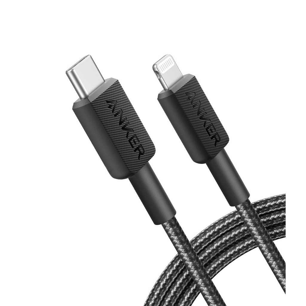 Anker 322 USB-C to Lightning Cable Braided (1.8m/6ft) (Black)