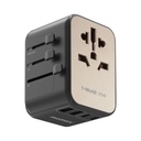  Momax 1-World PD 35W 5 Ports  + AC Travel Adaptor (Titanium)