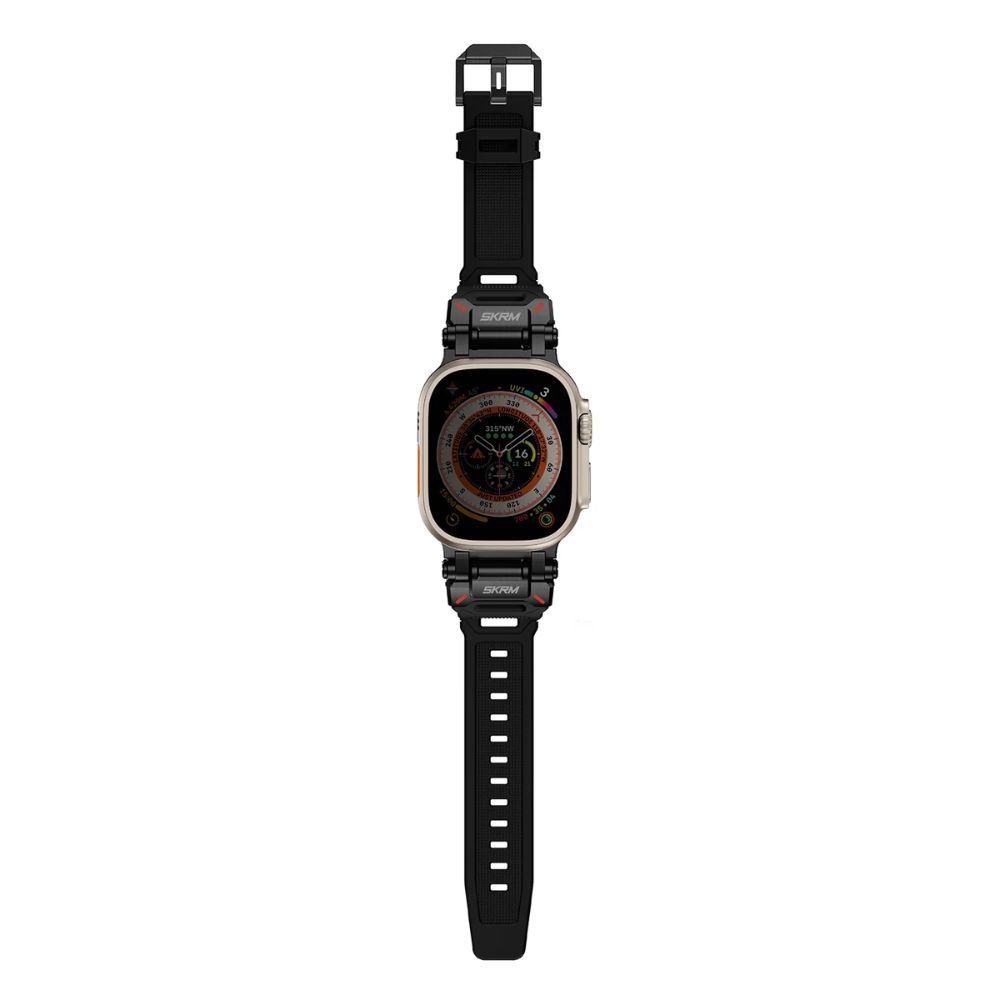 SkinArma Titon Watch Strap for Apple Watch 49/45/44mm  (Black)