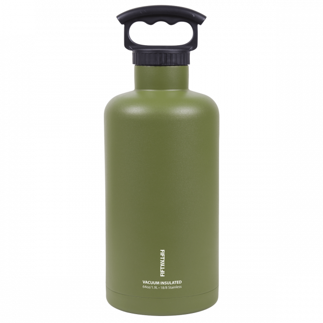 Fifty Fifty Vacuum Insulated Tank Growler 1.9L (Olive)*