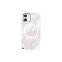 LuMee Halo Case iPhone 12 mini (Rose Metallic White Marble)