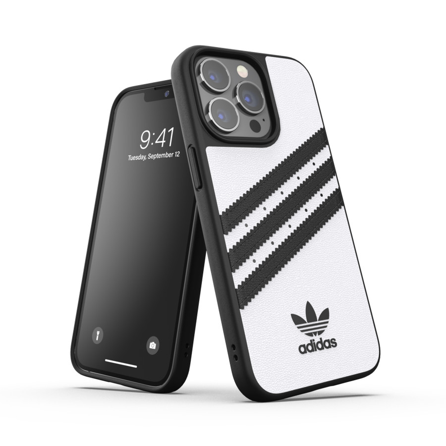 Adidas 3-Stripes Snap Case Case for iPhone 13 Pro (White/Black)