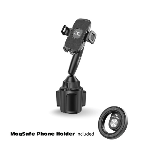 [ELCMC02] Eltoro Car Cup Holder Phone Mount + MagSafe Phone Holder (Black)