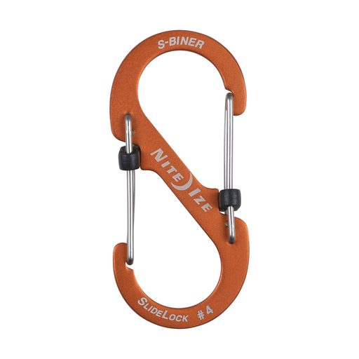 [LSBA4-19-R6] NiteIze S-Biner® SlideLock® Aluminum #4 (Orange)