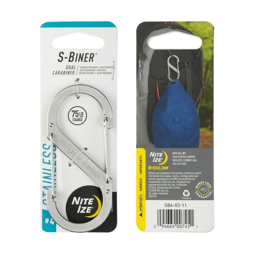 [LSBC-11-R6] NiteIze S-Biner SlideLock Set (Stainless)