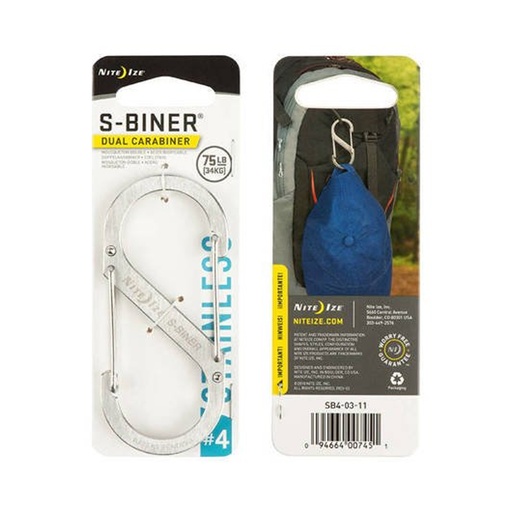 [SB4-03-11] NiteIze S-Biner #4 (Stainless)