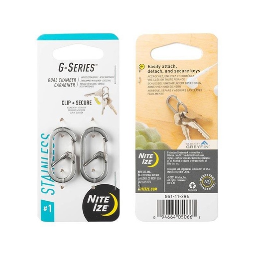 [GS1-11-2R6] NiteIze G-Series Dual Chamber Carabiner #1