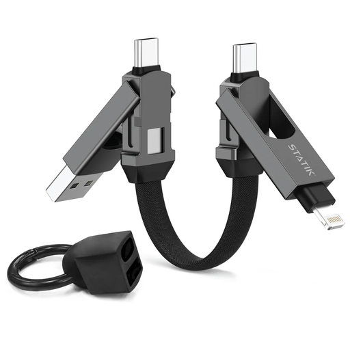 [PUP-0530-BLK] Statik HexCharge Cable 4in1 (Black)