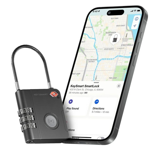 [KS520-BLK] KEY|SMART SmartLock TSA Approved Find My Lock