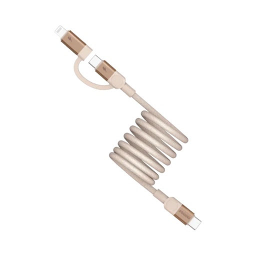[DC52L2] Momax Mag.Link 100W USB-C to USB-C Magnetic Cable 1m  (Desert Titanium)