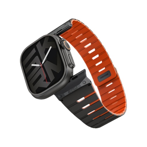 [SK-WS49-GEM-SIENNA	] SkinArma Gemini Magnetic Watch Strap for Apple Watch 49/46/45MM (Black Orange)