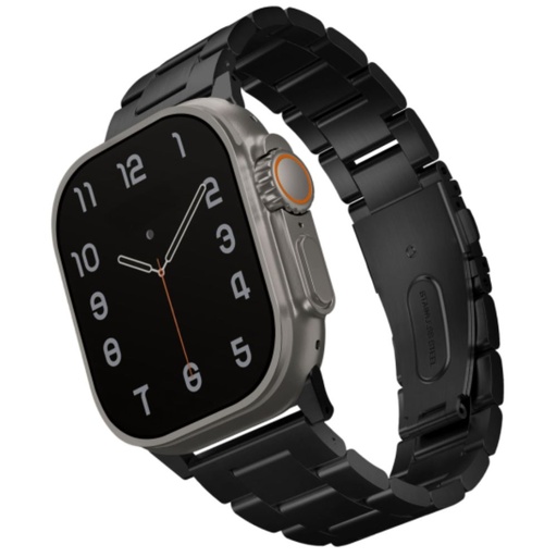 [UNIQ-49MM-OSTABLK] Uniq Osta Apple Watch Steel Strap With Self-Adjustable Links 49/45/44/42Mm - Midnight (Black)