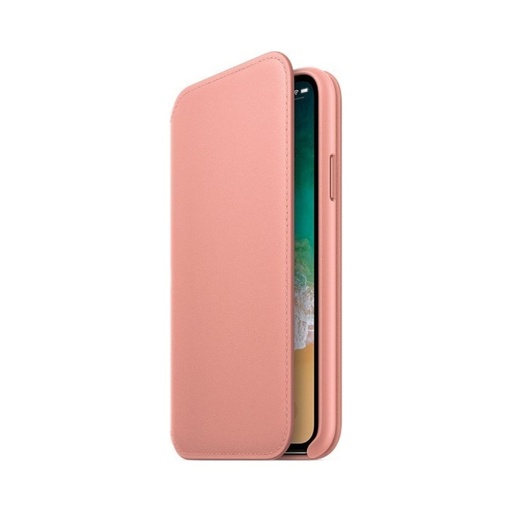 [MRGF2] Apple Leather Folio for iPhone X (Soft Pink)