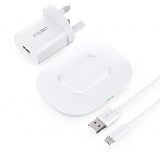 [T550-F] Choetech 15W Wireless Charger (White)